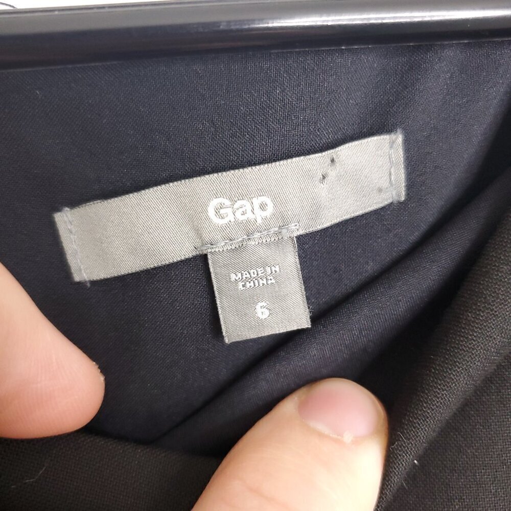 Gap Dress Womens 6 Hidden Zip Classic Black Staple Capsule Wardrobe LBD Lined - Picture 6 of 10